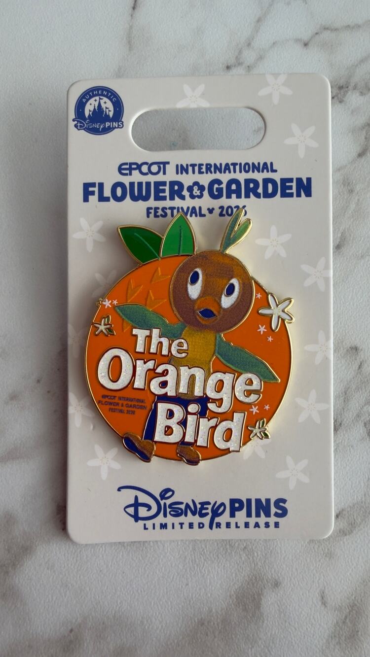 Disney Parks EPCOT Flower & Garden Festival 2026 Orange Bird Pin Limited NEW